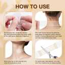 2026 Face Neck Lifting Tape Reusable Neck Lift Strips Neck bands for neck lift Physical Anti-Aging Neck Wrinkle Patches for Smoother Firmer Neck Skin Say Goodbye to Neck Wrinkles (Transparency)