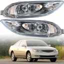 2-Pack Clear Lens Bumper Driving Fog Light Assembly with Switch Wiring Kit Replacement for Corolla 2005-2008, Camry 2002-2004, Solara 2002-2003