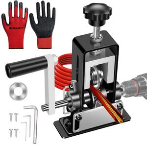 Manual Wire Stripping Machine Gauge Wire 0.06-1'', Scrapping Copper Wire Stripper with Replacement Blades, Drill Powered Hand Crank Wire Stripper Tool for Scrap Copper Recycling