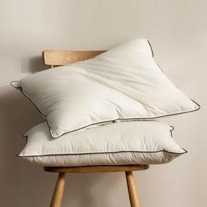 Amazon.com: BPC Goose Feather Down Pillows Queen Size, 100% Organic Cotton Cover - Luxury 3-Chamber Design for Medium Firm Support & Cloud-Like Comfort, Set of 2 Bed Pillows for Sleeping, 20x30 Inches : Home & Kitchen