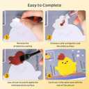 Nilez Sand Art Kits for Kids Foil Crafts Painting Bulk Peel and Stick Drawing Party Toys for Age 4-13 Girl Boy, DIY Animal Pictures with Colored Sand Mini Brush Squeeze Bottle Birthday Gift Children