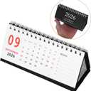 2026 Mini Calendar: Small Desktop Calendar 2025. 07-2026. 12, 18 Monthly Standing Flip Planner for Home School Office Organization Supplies, Black