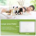 White Salon Tray, Salon Rolling Tray Cart with Wheels,White Tattoo Tray Adjustable Salon Color Tray Suitable for a Minimalist EnvironmentSuitable for Medical Tray, Dental Tray