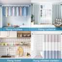 BAOYOUNI Adjustable Shower Curtain Rod Tension Bar Clothes Extendable Rail Closet Wardrobe Hanging Pole 43.3''-62.99'' for Bathroom, Kitchen, Bedroom, Doorway, Balcony - Matte White