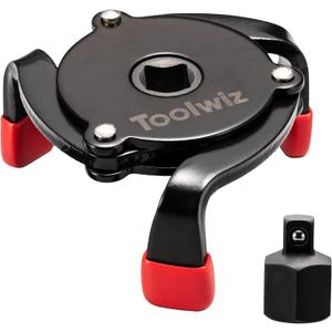 Toolwiz Universal Oil Filter Wrench 3 Jaw Adjustable Oil Filter Removal Tool One Way Change Tool Removing from 2-3/8'' to 3-7/8'' 60mm - 98mm