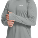 baleaf Men's Sun Protection Hoodie Shirt UPF 50+ Long Sleeve UV SPF T-Shirts Rash Guard Fishing Swimming Lightweight, Larg