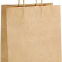 100Pcs Kraft Paper Bags 7.8x4.25x10.6" Gift Bag with Handles for Wedding Party Craft Retail Packaging ,Recycled Twist handles Brown Shopping Bags (Brown,S-100)