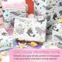 Yarcony Girl Baby Shower Wrapping Paper, Pink Kid Birthday Gift Wrapping Paper, Reversible Girly Ocean-Themed Whale Rainbow New Baby Gift Wrap for 1st Birthday, Children Celebration(17 Inch X 33 Feet)