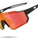 Cyxus One-Piece Lens Cycling Running Glasses for Men Women Polarized Sunglasses Lightweight Wraparound Fit for Sport P1178