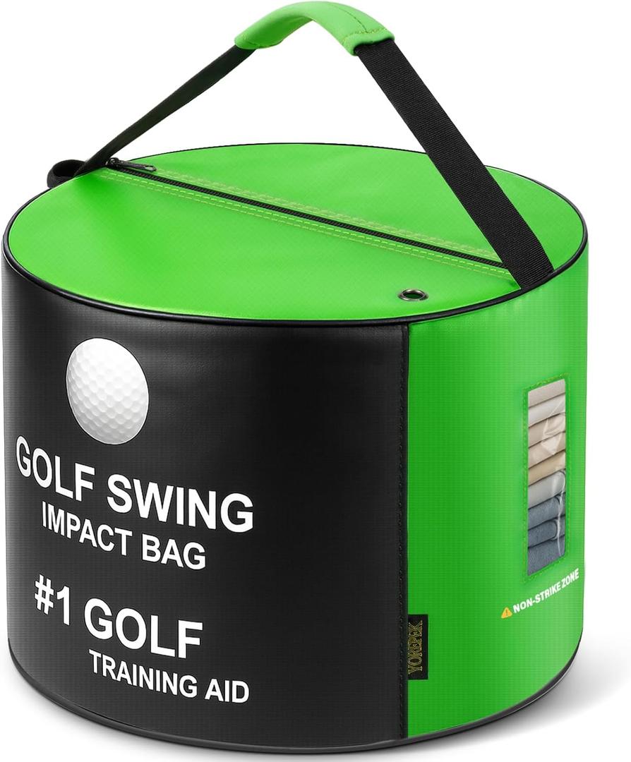YOREPEK Golf Impact Bag for Practice, Durable Golf Hitting Bag for Swing Training with Large Printed Target, Golfs Training Aid for Men, Indoor & Outdoor Use at Home, Garage, Yard, Green