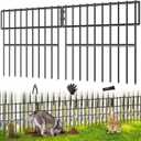 39.5ft(L) X 13in(H) Animal Barrier Fence, 28 Panels No Dig Fence for Dogs, 1.52IN Gap Anti Digging Dog Barrier, Rustproof Metal Garden Edging Border Defense for Outdoor, Yard, Lawn