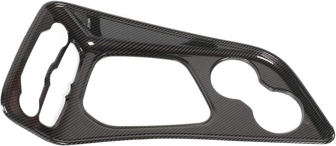 Gear Shift Panel Trim Cover for Dodge Challenger 2015-2024Interior Accessories Decoration Black Carbon Fiber