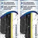 Rain-X 5079279-2 Latitude 2-In-1 Water Repellent Wiper Blades, 22 Inch Windshield Wipers (Pack Of 2), Automotive Replacement Windshield Wiper Blades With Patented Rain-X Water Repellency Formula