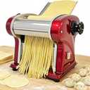 Electric Pasta Maker Household Noodle Making Dough Pressing Machine Built-in 2.5mm Cutter 135W 5Kg/H Output for Commercial Home Use