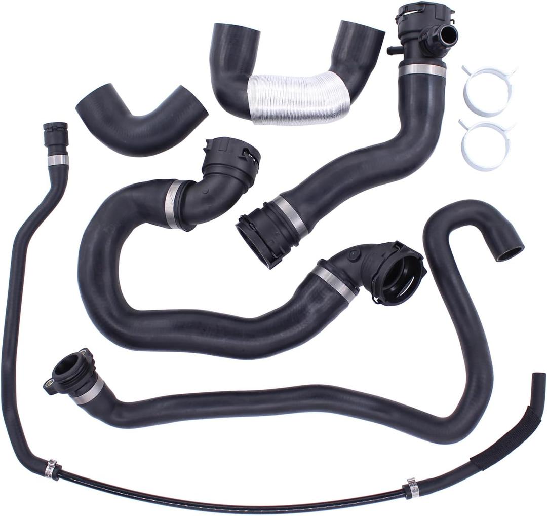 MOTOKU Radiator Coolant Water Hose Pipe Kit for BMW N51B30A Engine 135i 2008-2010 335i xDrive 335xi 2007-2010 X6 2008-2019 X5 2007-2019
