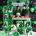Graduation Decorations Class of 2026 - Green Graduation Decorations - Balloons Boxes with Letters 2026 GRAD So Proud of You, Congrats Grad Party Decorations for Any Grades
