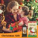 Christmas Snow Globe Lantern with Music USB Lined/Battery Operated Santa Snowman Tree Scene Lighted Christmas Lantern Water Glittering Snowing Globes Lamp for Home Festival Decoration Gifts