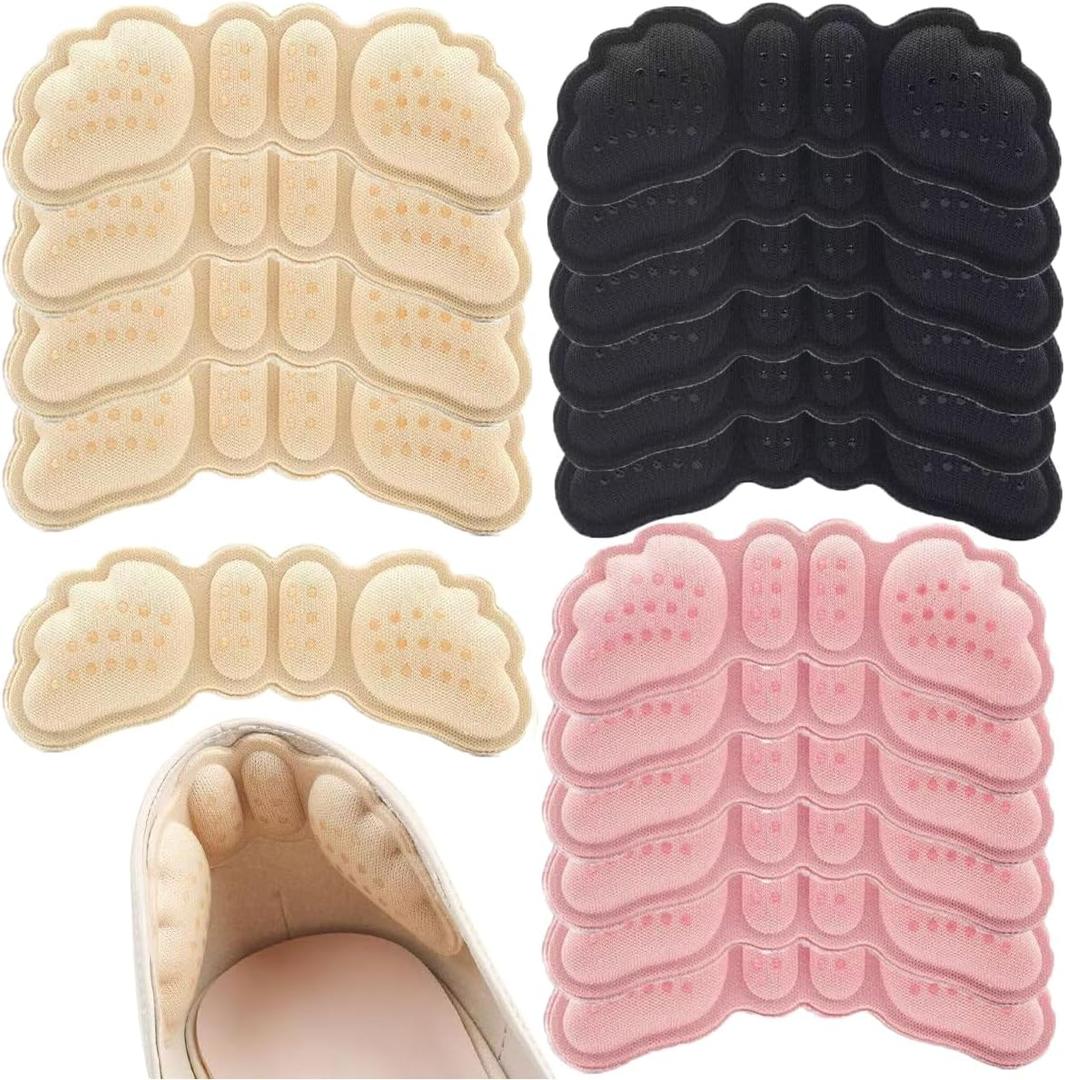 Heel Grips Cushion Inserts for High Heels, 18 Pieces in 3 Colors, Anti-Slip Shoe Liner Pads for Women and Men