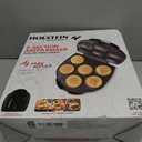 Holstein Housewares Non-Stick 6-Section Multi-Food Maker - Arepas, Mini Pancakes, Corncakes and More - Black,12 Inch