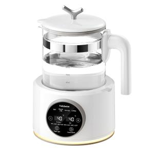 Baby Instant Warmer, Baby Milk Warmer Glass Electric Kettle Boiler with Night Light, Accurate Temperature Control for Formula, 1.2L Glass Water Warmer Breastmilk,Boil Coffee,Tea, 24H Insulation
