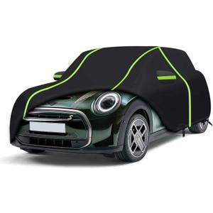 Car Cover for 2014-2024 Mini Cooper/Cooper S/Hardtop/Clubman 4-Door6 Layers PEVA Full Car Cover  All-Weather UV, Dust, Snow Protection  Windproof Outdoor/Indoor Cover with Door Zipper