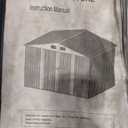 Zstar 10 x 8 FT Metal Storage Shed, Outdoor Steel Shed Storage House with Updated Frame Structure & Lockable Door, Waterproof Garden Steel for Backyard, Garden, Lawn, Patio, Gray