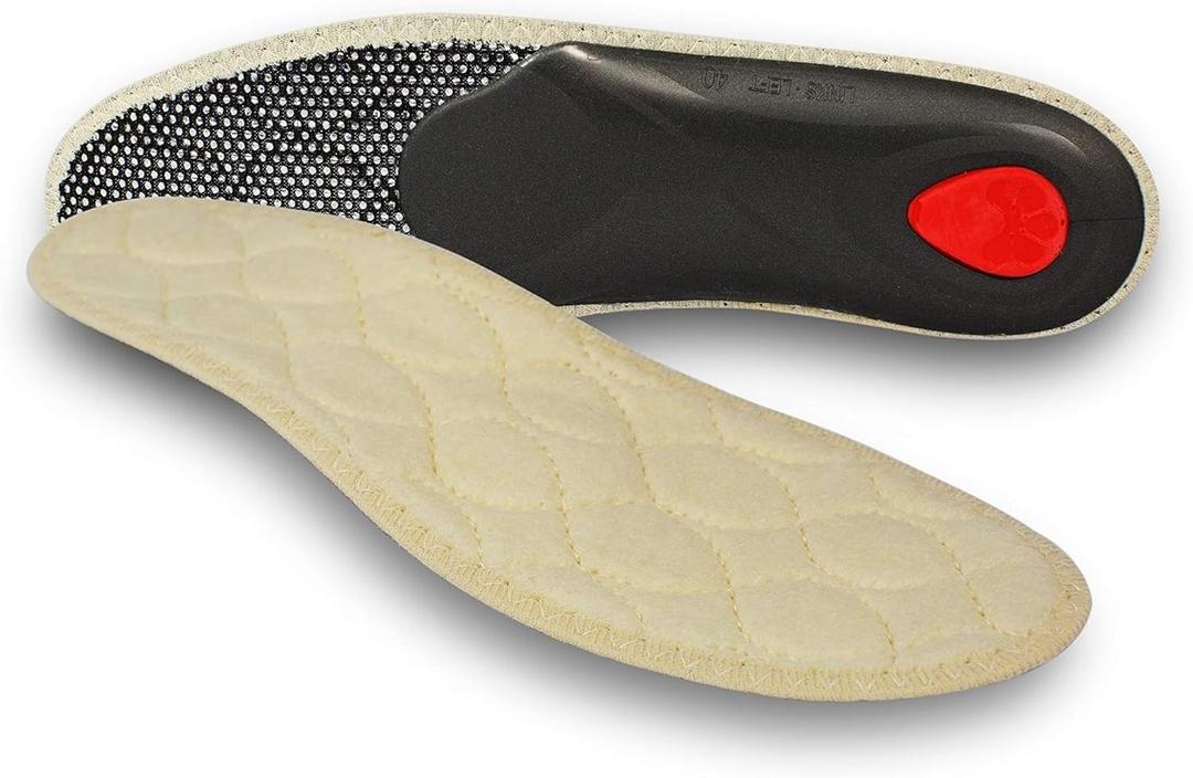 Pedag Viva Winter | Insulating Insoles | Made in Germany | Heel Cushion, Longitudinal & Metatarsal Arch Support | Boost Warmth & Comfort | 1 Pair | Women US 7/ EU 37