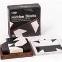 Wooden Hidden Blocks Puzzle Game - 80 Brain Challenges with Solid Wood Box & Deluxe Black and White Pieces, 3D Logic & Spatial Thinking Tabletop Toy, Perfect for Family Fun & Creative Gifts