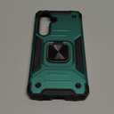 DASFOND Galaxy S24 Case, Military Grade Shockproof Protective Phone Case Cover with Enhanced Metal Ring Kickstand [Support Magnet Mount] Compatible with Samsung Galaxy S24, Dark Green