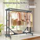 Stainless Steel Rolling Clothes Rack, 55 Inch Large Size, 700 LBS Capacity