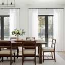 Ivory White Pinch Pleated Linen Curtains 96 Inches Long for Living Room Semi Sheer Light Filtering Custom Pinch Pleat Drape with Hooks Rings Back Tab Neutral Boho Cream Birch 96 Inch Bedroom Curtain (40"W x 96"L (Pack of 1))