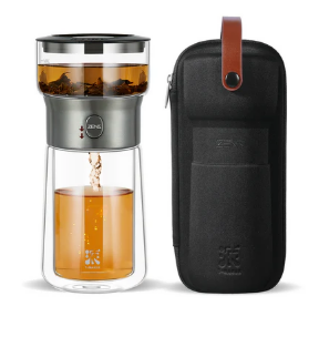 Smart Tea Maker for Loose Tea Lover Gift 9 Oz Cup Black