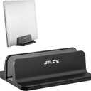 JARLINK Vertical Laptop Stand, Aluminum Laptop Holder Desktop Stand with Adjustable Dock Size (up to 17.3 inches) Compatible with All MacBook/Surface/Dell/Gaming Laptops (Black)