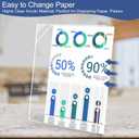 Slanted Back Acrylic Sign Stands 8 x 10, Clear Tabletop Display, Plastic Paper Sign Holder for Office, Home, Restaurant (6 Pack)