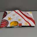 Horaldaily Christmas Tablecloth 7070 Inch Round, Christmas Ball Ornaments Pine Stars Washable Table Cover for Party Picnic Dinner Decor (Red)