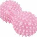 Spiky Massage Ball Peanut Massager Ball Fitness Exercise Mobility Peanut Ball Pain Muscle Stress Foot Myofascial Relief for Plantar Fasciitis Heel Foot Arch Pain (Pink)