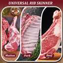 Rib Prep Pro Tool, Stainless Steel Rib Membrane Removal Tool, Rib Prep Tool Membrane Remover with Non-Slip Grip, BBQ Rib Skinner for Easy Membrane Removal for Professional & Home Use