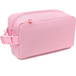 FlowFly Small Insulated Lunch box Portable Soft Bag Mini Cooler Thermal Meal Tote Kit with Buckle for Work, PinkWithBuckle