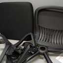 DUMOS Home Office Chair - Ergonomic Mid Back Mesh Desk Chair with Lumbar Support & Rocking Mode, Height Adjustable, Fixed Armrest, for Conference, Computer, 360 Swivel, Adults, Black, 21.6''D x 21.6''W*38.3''H