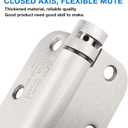 Automatic Self-Closing Door Hinges Satin Nickel 3.5 Inch,Spring Hinges 5/8" Radius Silver Heavy Duty 3 1/2" Hinges for Doors Interior Home,Cardboard Indoor Fire Door Hinges Brushed Nickel 3 Pack KIW