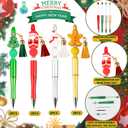 CZWZ 60Pcs Mini Multicolor Pen in One 4-in-1 Cute Pens Bulk for Kids, Ballpoint Pens for Birthdays and Children's Parties, Fun Pens Gifts Assorted Ink Kawaii Pen(Christmas)