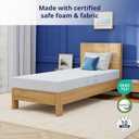 EGOHOME 6 Inch Full Mattress, Gel Memory Foam with Charcoal, Fiberglass Free, CertiPUR-US Certified, Medium Firm, Temperature-Regulating, Machine Washable Cover, 75" x 54" x 6"