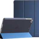 ProCase Slim Cover for iPad mini 5 Generation 2019/ Mini 4 3 2 1 (Old Model) 7.9 inch, Slim Soft TPU Back Cover Trifold Stand Folio Smart Case for iPad mini 5 4 3 2 1 -Navy