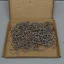 HOTYELL 100PCS Christmas Light Hooks for Gutter Guards with Perforated or Mesh, Stainless Steel Hanger Clips for Hanging Outside Christmas Lights Strings, Outdoor Windproof Anti-Slip Metal Hooks (100)