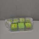 Square Glass Candle W/Dustcover Green 7 Pack