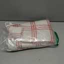 DII Modern Farmhouse Plaid Collection Cotton Fringe Throw Blanket, 50x60, White/Vintage Red