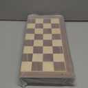 2 in 1 Magnetic Chess Set & Checkers Board Game, 15" Wooden Folding Chess Board with 2 Extra Queens, Portable Travel Chess Set with Pieces Storage Slots, Beginner Chess Board Game for Adults & Kids