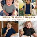 LessonZoo 3 Pack Baby Boys T-Shirts Toddler 18M-5T Short Sleeve Summer Ribbed Crew Neck Soft Loose Shirts Infant Clothes Tees(4T,Navy Blue, Light Mix Gray, Black)