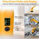 1500 RPM Electric Spin Scrubber for DeWalt 20V Battery, Power Shower Scrubber for Bathroom/Floor/Bathtub/Toilet/Tile,Electric Cleaning Brush with Long Handle & 8 Replaceable Brush (Yellow)