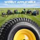 YITAMOTOR 20x8.00-8 Lawn Mower Tires & Wheel Assemblies, 4 Ply Tubeless Front Tires Replacement Fits Lawn Tractors, More Riding Mowers & Garden Vehicle | 3/4" Bore Hole, 3/16" Keyway, 960LBS (2 Pack)